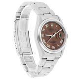Rolex Datejust 36 Reference 16200 Brown Roman Dial Stainless Steel Oyster Bracelet