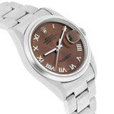 Rolex Datejust 36 Reference 16200 Brown Roman Dial Stainless Steel Oyster Bracelet