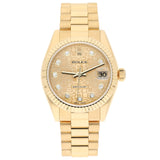 Rolex Datejust 178278 31mm Champagne Dial 18K Yellow Gold President Bracelet Watch 2009