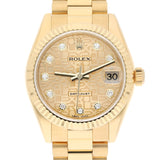 Rolex Datejust 178278 31mm Champagne Dial 18K Yellow Gold President Bracelet Watch 2009