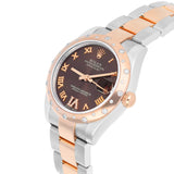 Rolex Ladies Datejust 31mm Reference 178341-0010 Chocolate Dial Diamond Bezel Stainless Steel and 18kt Rose Gold