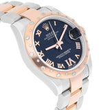 Rolex Datejust 31 Ref. 178341 Dark Blue Dial Diamond Bezel Steel and 18kt Rose Gold Oyster Band