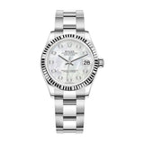 Rolex Datejust 31 278274-0005 White Mother-of-Pearl Diamond Dial White Rolesor Oyster Watch