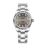 Rolex Datejust 31 278274-0007 Dark Grey Diamond Dial White Rolesor Oyster Bracelet Watch