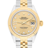 Rolex Lady-Datejust 279173-0021 Champagne Star Diamond Dial 28mm Jubilee Yellow Rolesor Watch