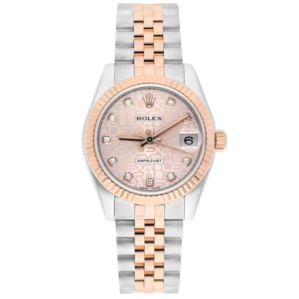 Rolex Datejust 31 Ref. 178271-0012 Pink Diamond Dial Two-Tone Jubilee Bracelet Watch