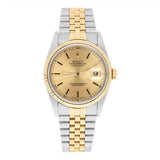 Rolex Datejust 36 Two-Tone Champagne Dial Jubilee Bracelet Ref 16233 circa 1996