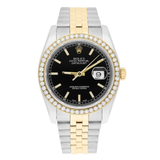 Rolex Datejust 36 116233 Two-Tone Diamond Bezel Black Dial Jubilee Bracelet