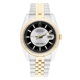 Rolex Datejust 36 Reference 116233 Stainless Steel and Yellow Gold Jubilee Tuxedo Index Dial