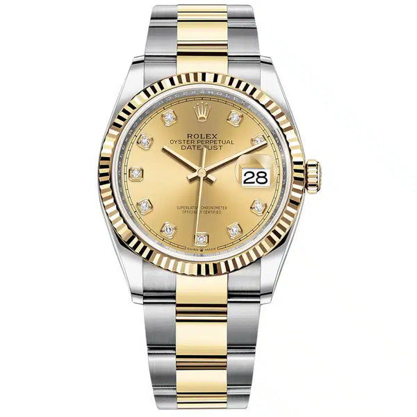 Rolex Datejust 36 126233-0018 Two-Tone Oyster Bracelet with Champagne Diamond Dial