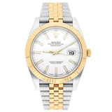 Rolex Datejust 41 126333-0016 White Dial Jubilee Two-Tone Yellow Gold and Stainless Steel Watch