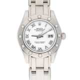 Rolex Lady-Datejust Pearlmaster 80319 29mm White Gold White Roman Dial Watch