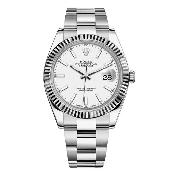 Rolex Datejust 41 Reference 126334-0009 Stainless Steel White Dial Oyster Bracelet