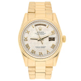 Rolex Day-Date 118238 36mm Yellow Gold Presidential Ivory Pyramid Dial Watch
