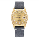 Rolex Day-Date 18238 36mm 18K Yellow Gold Fluted Bezel Champagne Diamond Dial