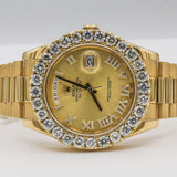 Rolex Day-Date 218238 18kt Yellow Gold President Bracelet with Aftermarket Dial and Bezel 40mm Mens Watch