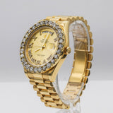 Rolex Day-Date 218238 18kt Yellow Gold President Bracelet with Aftermarket Dial and Bezel 40mm Mens Watch