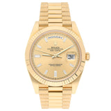 Rolex Day-Date 40 228238-0005 18K Yellow Gold Champagne Diamond Dial President Bracelet