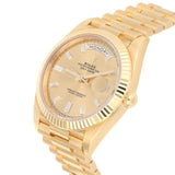 Rolex Day-Date 40 228238-0005 18K Yellow Gold Champagne Diamond Dial President Bracelet