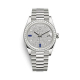 Rolex Day-Date 40 Reference 228349RBR-0036 18k White Gold Diamond Bezel