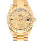 Rolex Day-Date 36 128238-0081 18K Yellow Gold President Bracelet Champagne Dial