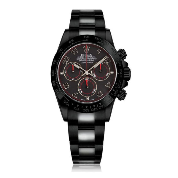 Rolex Daytona 116523 Black PVD Steel & 18K Yellow Gold 40mm Black and Red Dial Oyster Bracelet