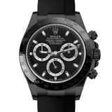 Rolex Daytona 116523 Black Dial PVD/DLC Coated Gold/Steel Watch with Oysterflex Strap