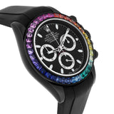 Rolex Cosmograph Daytona 116523 Black PVD/DLC Black Dial Rainbow Bezel Oysterflex Band