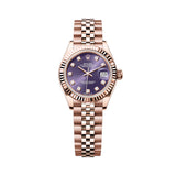 Rolex Lady-Datejust 279175-0020 28mm Aubergine Diamond Dial Everose Gold Jubilee Watch