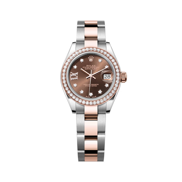 Rolex Lady-Datejust 279381RBR-0004 28mm Chocolate Diamond Dial Oyster Bracelet
