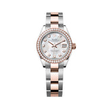 Rolex Lady-Datejust 279381RBR-0014 28mm Everose Rolesor Mother-of-Pearl Diamond Dial Oyster Bracelet