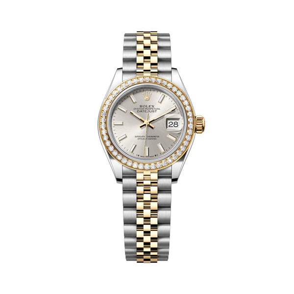Rolex Lady-Datejust 279383RBR-0017 28mm Silver Dial Yellow Rolesor Jubilee Bracelet