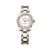 Rolex Lady-Datejust 279383RBR-0024 28mm White Roman Dial Yellow Rolesor Oyster Bracelet