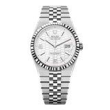 Rolex Land-Dweller 127334-0001 40mm White Honeycomb Dial White Rolesor Jubilee Bracelet