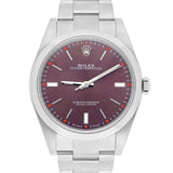 Rolex Oyster Perpetual 114300-0002 39mm Purple Dial Stainless Steel Watch 2015