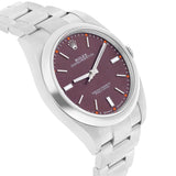 Rolex Oyster Perpetual 114300-0002 39mm Purple Dial Stainless Steel Watch 2015
