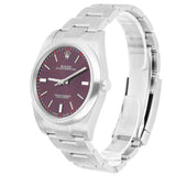 Rolex Oyster Perpetual 114300-0002 39mm Purple Dial Stainless Steel Watch 2015