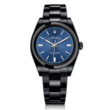 Rolex Oyster Perpetual 114300 39mm Blue Dial Black PVD Stainless Steel Watch