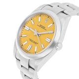 Rolex Oyster Perpetual 41 Reference 124300-0004 Yellow Dial Stainless Steel