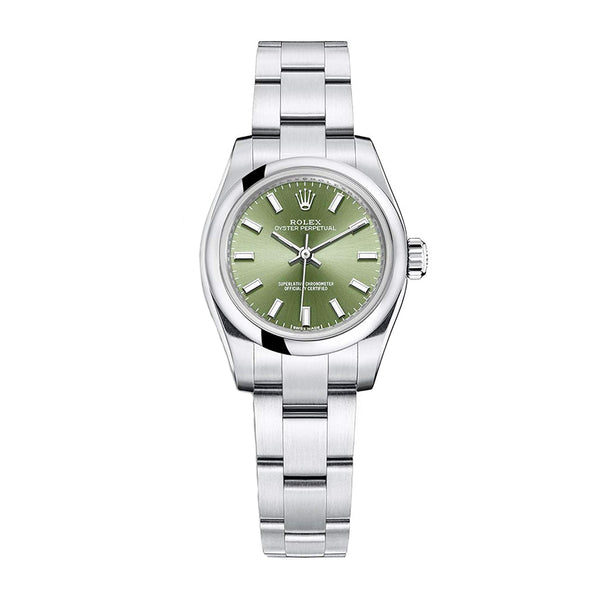 Rolex Oyster Perpetual 176200-0014 26mm Green Dial Watch