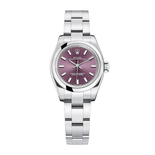 Rolex Oyster Perpetual 176200-0016 Purple Dial 26mm Watch