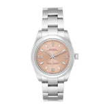 Rolex Oyster Perpetual 177200-0025 31mm Steel Watch with Rose Gold Arabic Dial