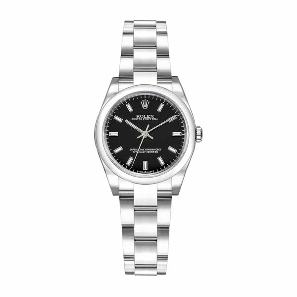 Rolex Oyster Perpetual 177200 31mm Black Dial with Luminescent Markers
