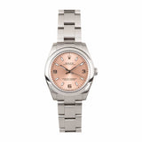 Rolex Oyster Perpetual 177200-3 31mm Pink Arabic Dial Steel Watch