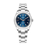 Rolex Oyster Perpetual 177200-4 Blue Arabic Dial 31mm Steel Watch