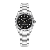 Rolex Oyster Perpetual 177210-4 Black Dial Steel Oyster Bracelet 31mm