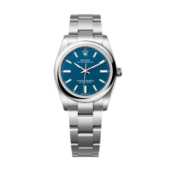 Rolex Oyster Perpetual 34 124200-0011 Medium Blue Dial Oystersteel Oyster Bracelet