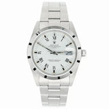 Rolex Oyster Perpetual Date 34mm Stainless Steel Reference 15010 White Roman Dial Circa 1988