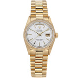 Rolex Day-Date President 36mm 18038 White Dial 18k Yellow Gold Watch