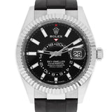 Rolex Sky-Dweller 42mm White Gold Black Dial Oysterflex Strap 336239-0002